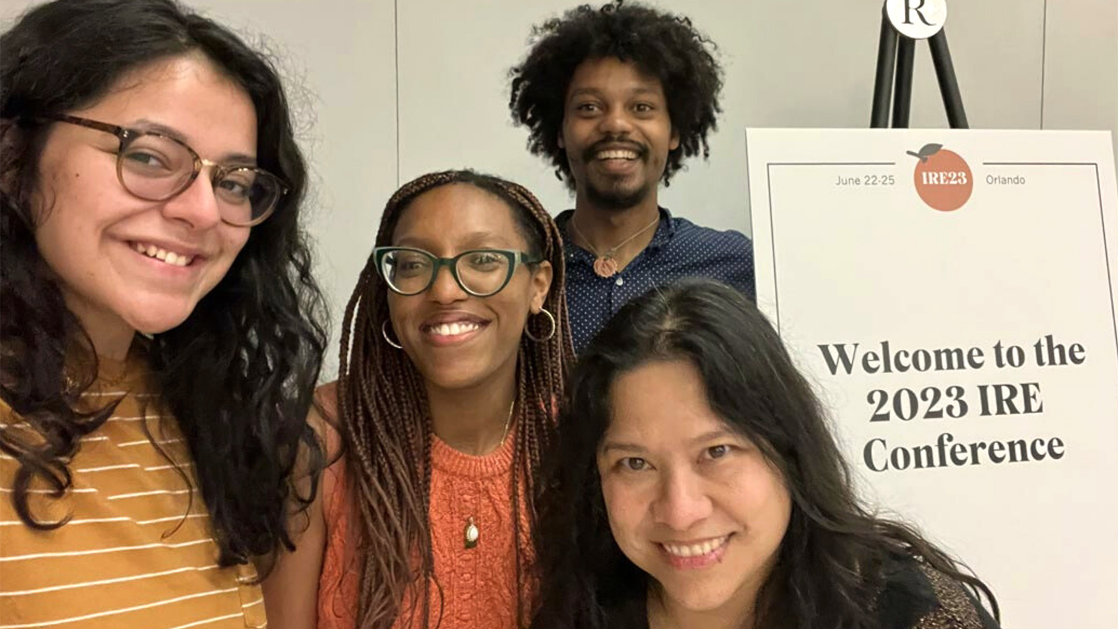 Type Investigations’s 2023 Ida B. Wells Fellows (from left) Liset Cruz, Breya Jones, and Isiah Holmes with Director of Partnerships Noy Thrupkaew (right). Credit: Type Investigations Type Investigations’s 2023 Ida B. Wells Fellows (from left) Liset Cruz, Breya Jones, and Isiah Holmes with Director of Partnerships Noy Thrupkaew (right). Credit: Type Investigations