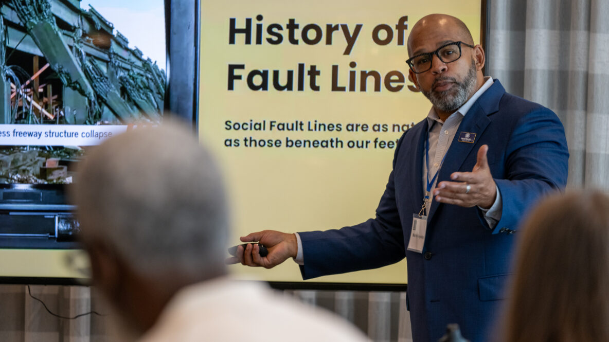 Martin G. Reynolds, co-executive director of The Maynard Institute, leads a Press Forward cohort.