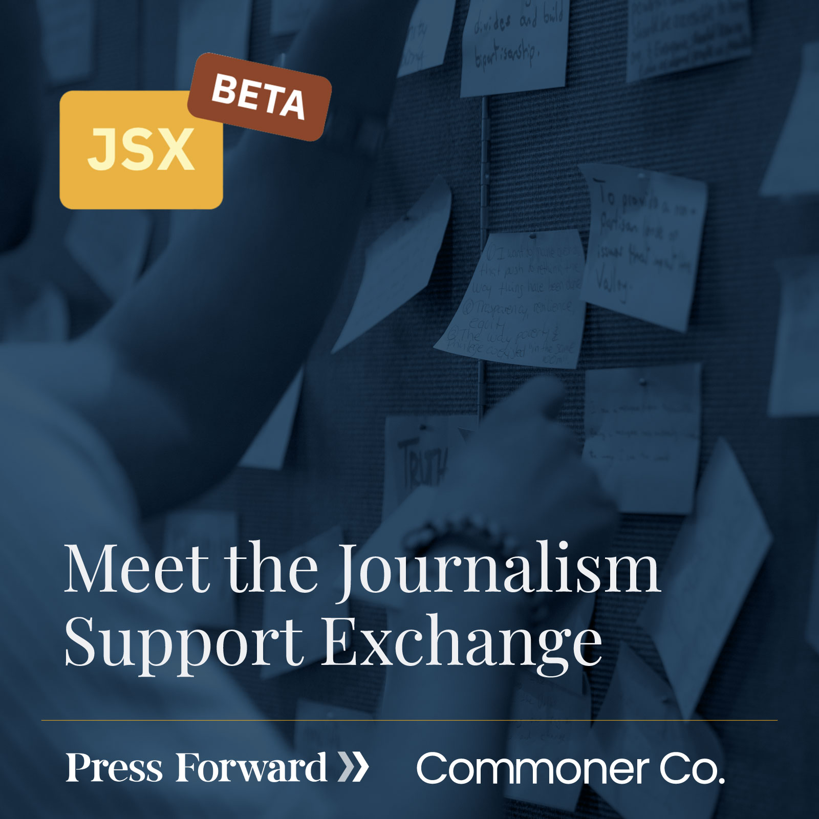Created by Press Forward in partnership with Commoner, the JSX helps local news providers save time, find support and strengthen local news