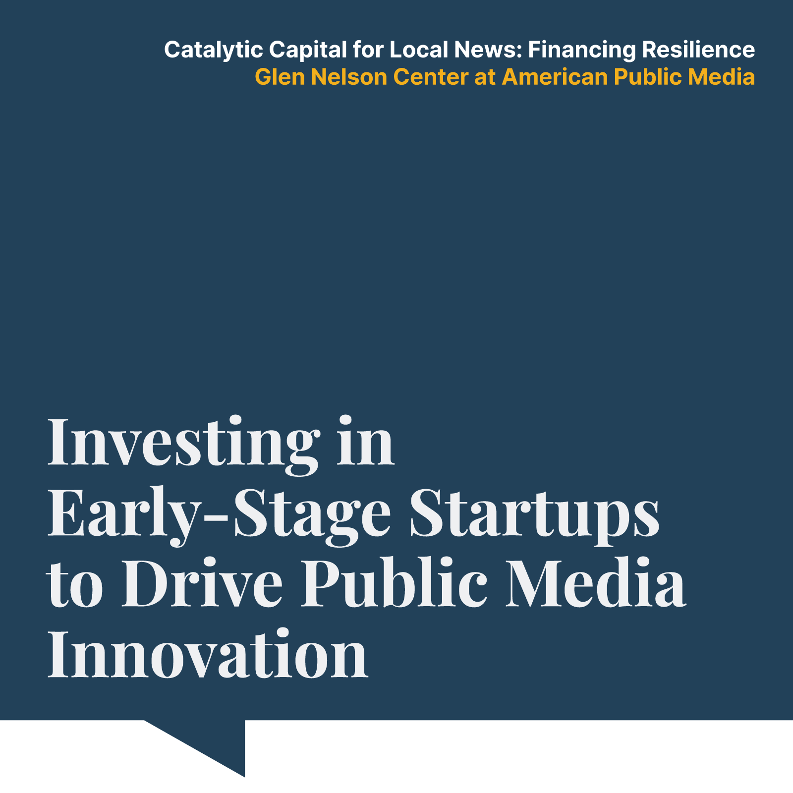 Investing in Early-Stage Startups to Drive Public Media Innovation