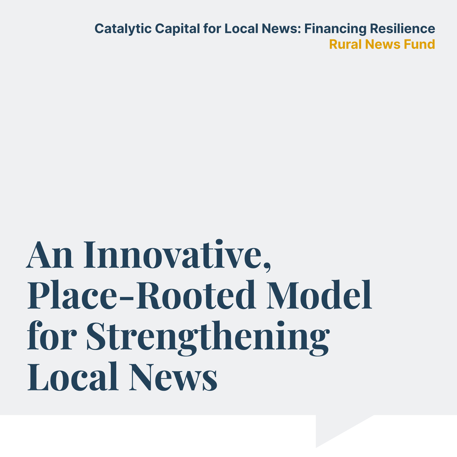 An innovative, place-rooted model for strengthening local news