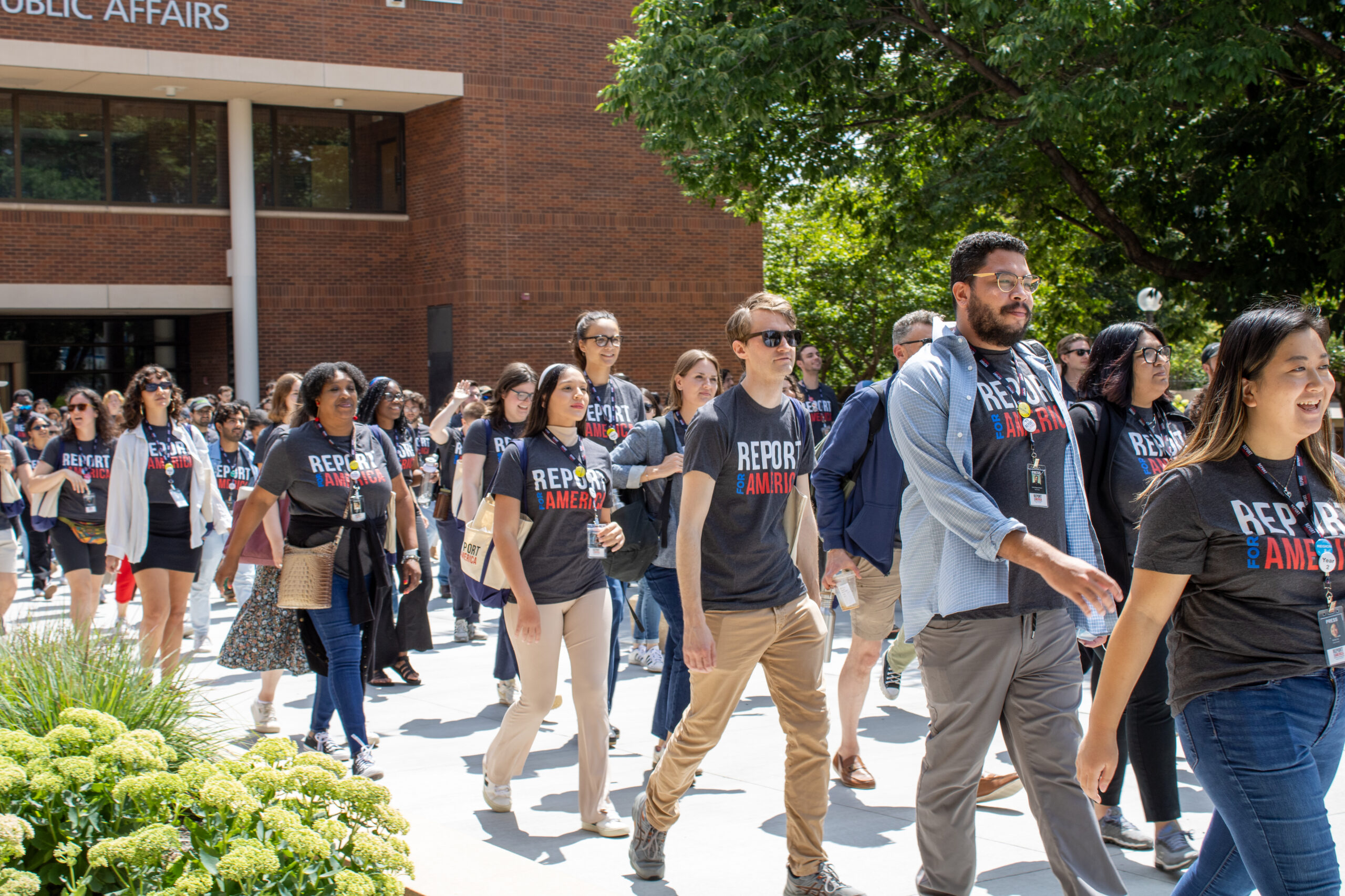 Roughly 200 Report for America corps members attend the group’s National Gathering in Minneapolis in July 2024. (Photo by Gladi Suero / Report for America)