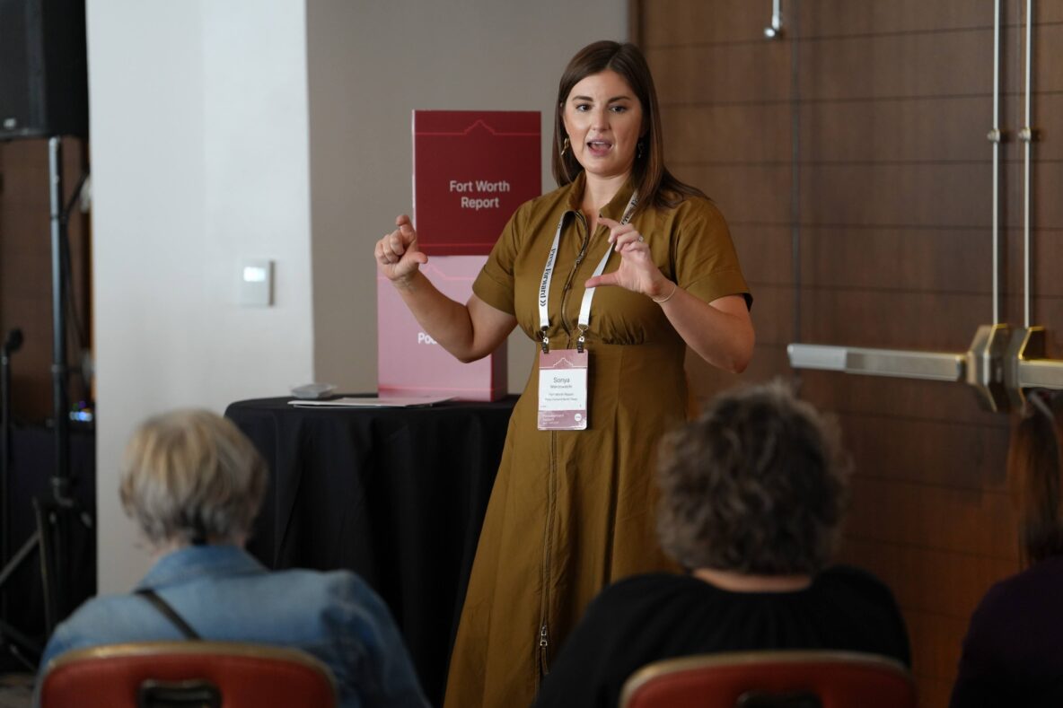 Journalists from across Texas talked about their recent wins at the Press Forward Summit, including Sonya Cisneros Wierzowiecki of the Fort Worth Report.